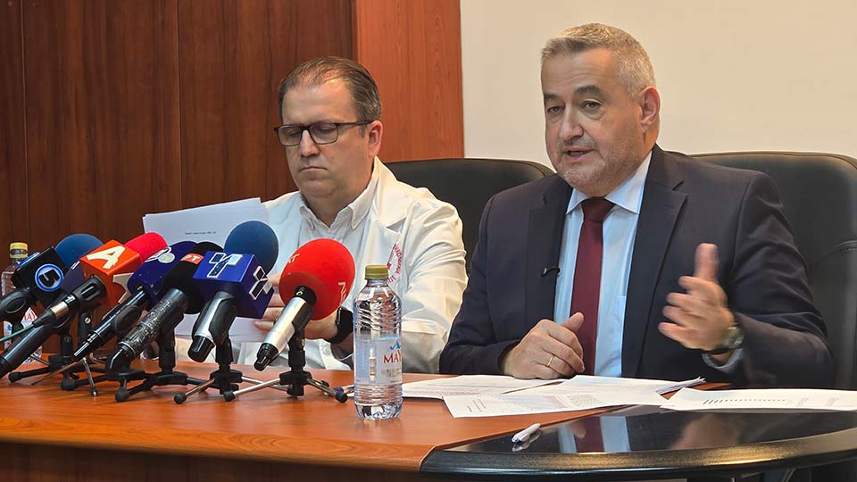 Заедничка прес-конференција - ЈЗУ Универзитетска клиника за радиотерапија и онкологија (УКРО) и Фондот за здравствено осигурување на Македонија